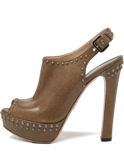 Pre-owned Prada 150mm Leather Heeled Sandals