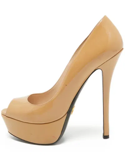 Pre-owned Prada 150mm Patent-finish Pumps