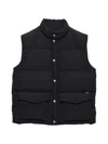 Prada Technical Fabric Down Vest In 블랙