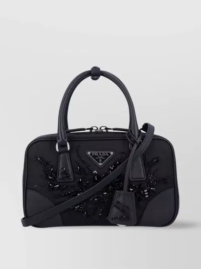 PRADA 1978 RE-EDITION EMBELLISHED TWO-HANDLE BAG