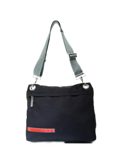 Pre-owned Prada 1990-2000s Canvas Cross Body Bag In Black