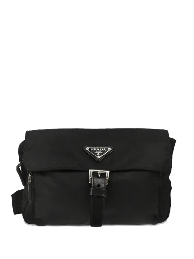 Pre-owned Prada 1990-2000s Enamel-triangle Shoulder Bag