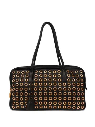 Pre-owned Prada 1990-2000s Leather Shoulder Bag In Black