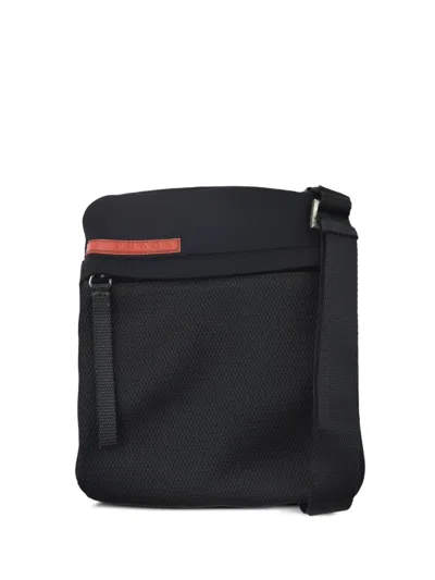 Pre-owned Prada 1990-2000s Logo-appliqué Crossbody Bag In Black