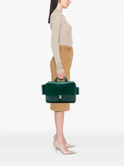 Pre-owned Prada 1990-2020 Calfskin Convertible Belt Bag In 绿色
