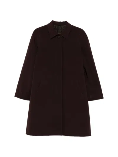 Pre-owned Prada 1990s Concealed-fastening Coat In Brown