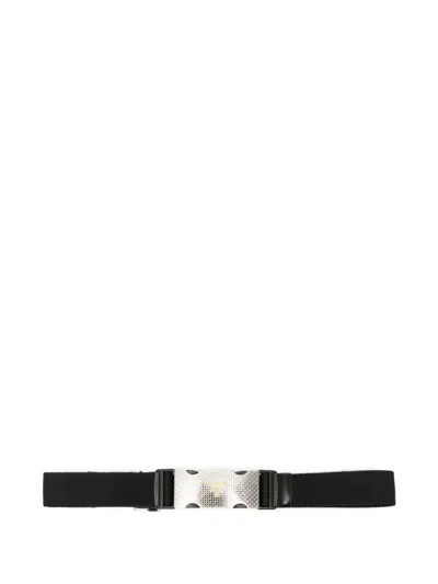 Pre-owned Prada 1990s Logo-plaque Belt In Black