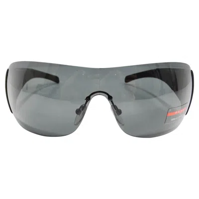 Pre-owned Prada 1990s Matte Black Shield Sunglasses