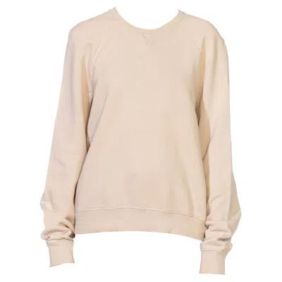 Pre-owned Prada 1990s  Cream Cotton Long Sleeve Sweatshirt Sweater In White