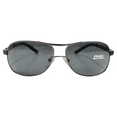 Pre-owned Prada 1990s Silver Tone Aviator Sunglasses