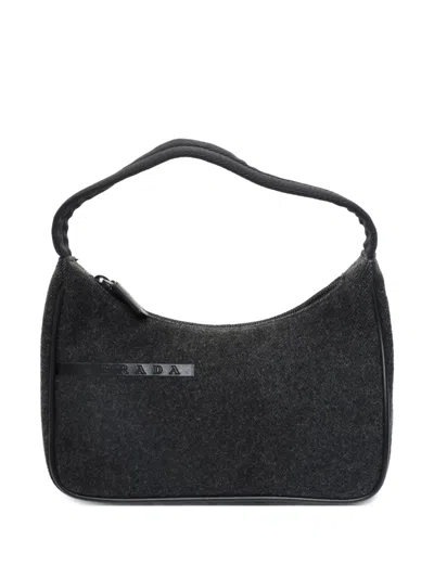 Pre-owned Prada 1990s Sport Wool Bag In Gray