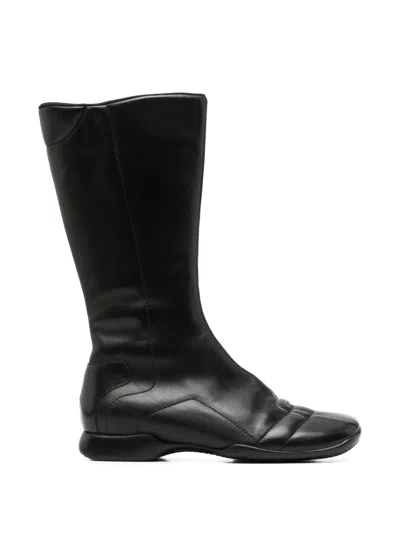 Pre-owned Prada 1990s Square-toe Boots In Black