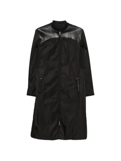Pre-owned Prada 1990s Zip-up Coat In Black