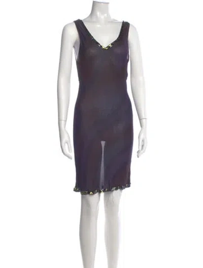 Pre-owned Prada 1997 Knee-length Dress In Purple