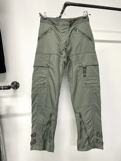 Pre-owned Prada 1999 Flight Astro Cargo Nylon Pants Bondage Archive Military In Khaki