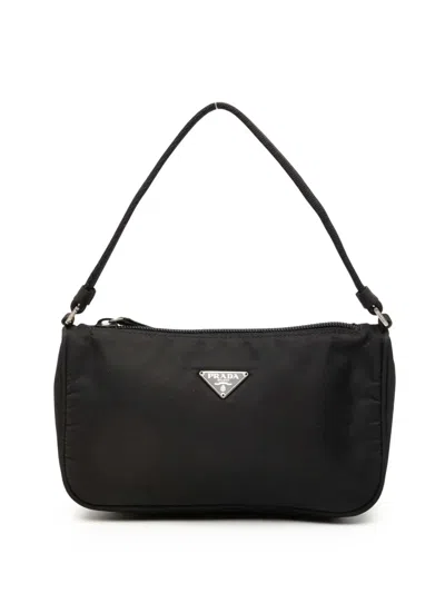 Pre-owned Prada 2000-2012 Tessuto Shoulder Bag In Black