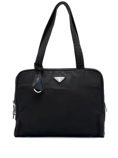 Pre-owned Prada 2000-2012 Tessuto Tote Bag In Black