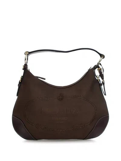 Pre-owned Prada 2000-2013 Canvas Canapa Logo Hobo Bag