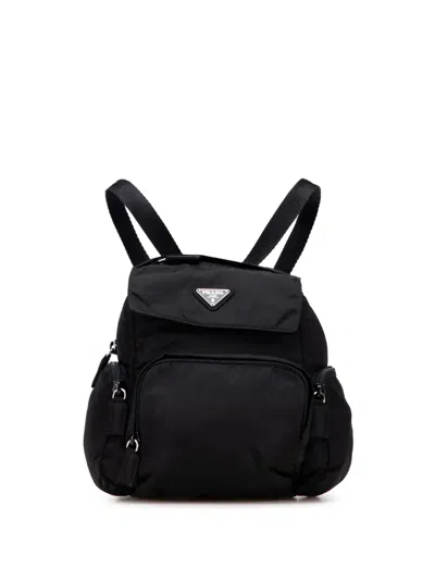 Pre-owned Prada 2000-2013 Mini Tessuto Backpack In Black