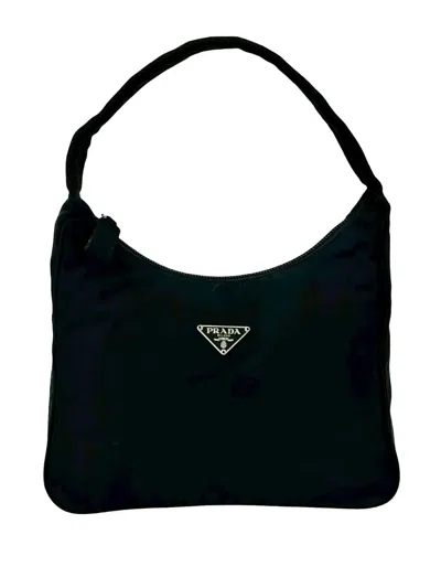 Pre-owned Prada 2000-2013 Mini Tessuto Sport Shoulder Bag In Black