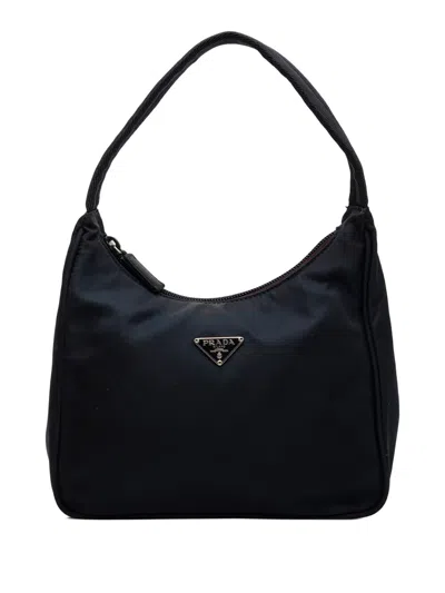 Pre-owned Prada 2000-2013 Mini Tessuto Sport Shoulder Bag In Blue