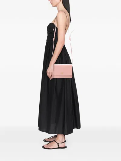 Pre-owned Prada 2000-2013 Saffiano Wallet On Strap Crossbody Bag In Pink