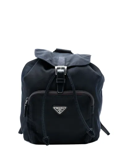 Pre-owned Prada 2000-2013 Tessuto Backpack In Blue