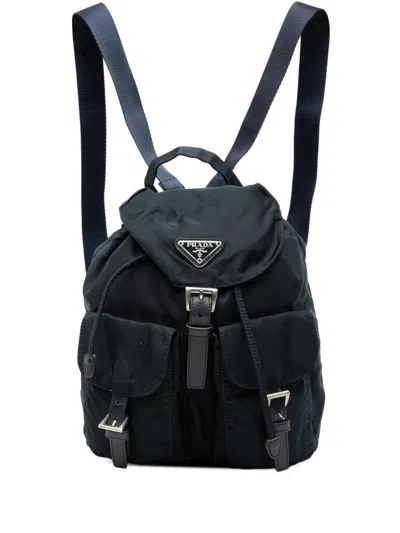 Pre-owned Prada 2000-2013 Tessuto Backpack In Blue
