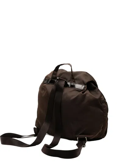 Pre-owned Prada 2000-2013 Tessuto Backpack In Brown
