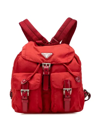 Pre-owned Prada 2000-2013 Tessuto Backpack In Red