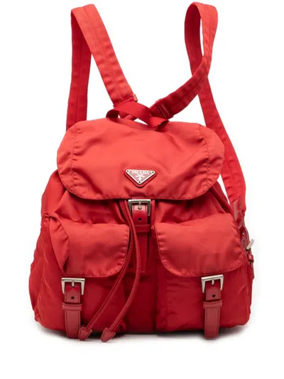 Pre-owned Prada 2000-2013 Tessuto Backpack In Red