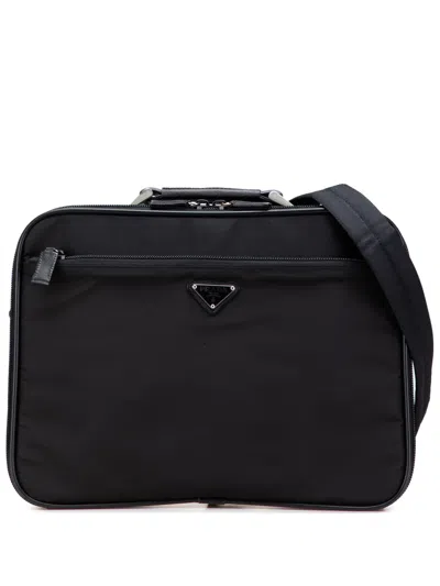 Pre-owned Prada 2000-2013 Tessuto Business Bag In Black