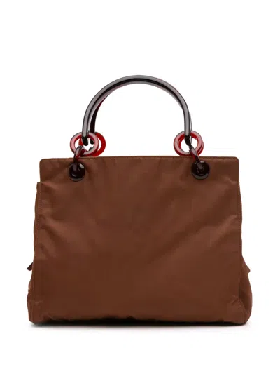 Pre-owned Prada 2000-2013 Tessuto Mare Handbag In Brown