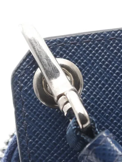 Pre-owned Prada 2000-2013 Tessuto Phone Holder Crossbody Bag In Blue
