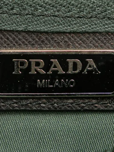 Pre-owned Prada 2000-2013 Tessuto Pouch In Green