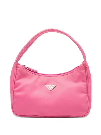 Pre-owned Prada 2000-2013 Tessuto Shoulder Bag In Pink