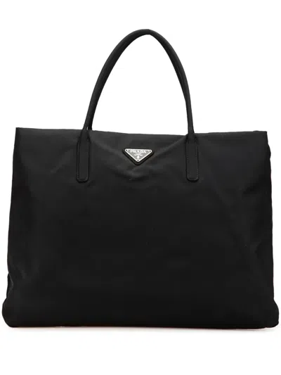 Pre-owned Prada 2000-2013 Tessuto Tote Bag In Black