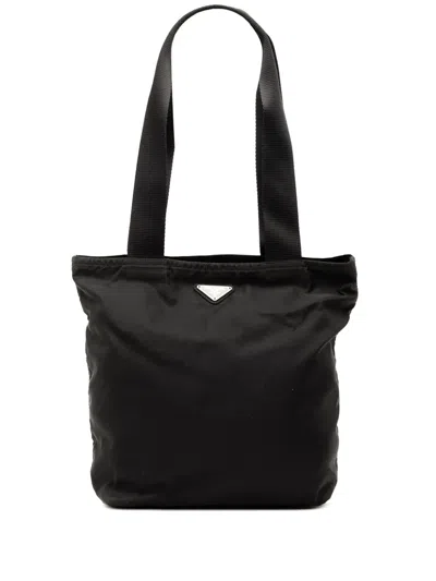 Pre-owned Prada 2000-2013 Tessuto Tote Bag In Black