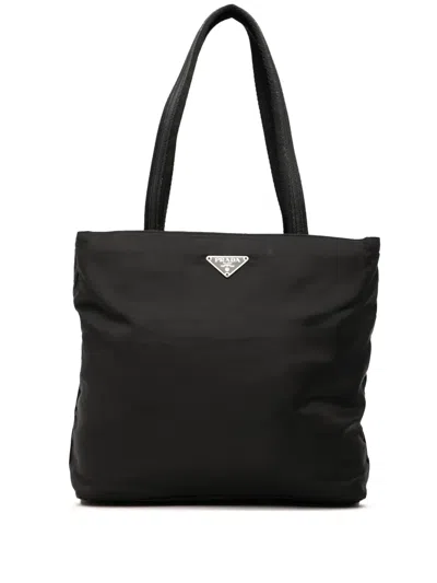Pre-owned Prada 2000-2013 Tessuto Tote Bag In Black