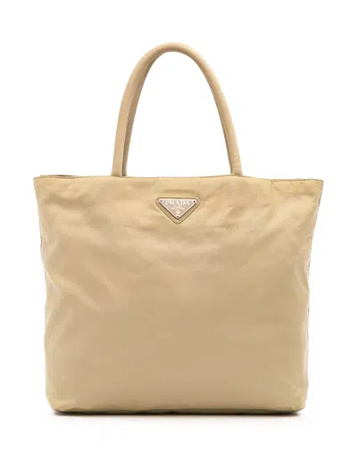 Pre-owned Prada 2000-2013 Tessuto Tote Bag In Brown