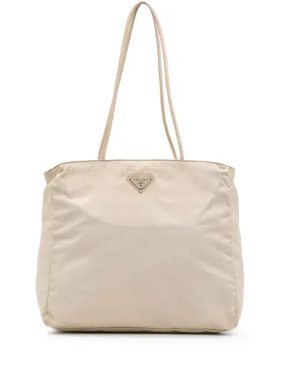 Pre-owned Prada 2000-2013 Tessuto Tote Bag In Brown