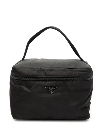 Pre-owned Prada 2000-2013 Tessuto Vanity Bag In Black