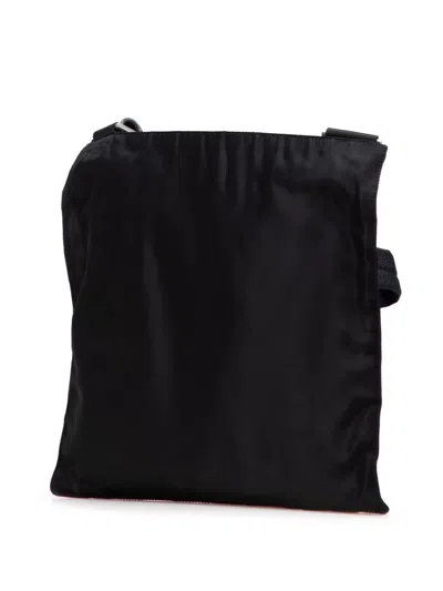 Pre-owned Prada 2000-2013 Tessuto Zip Top Crossbody Bag In Black