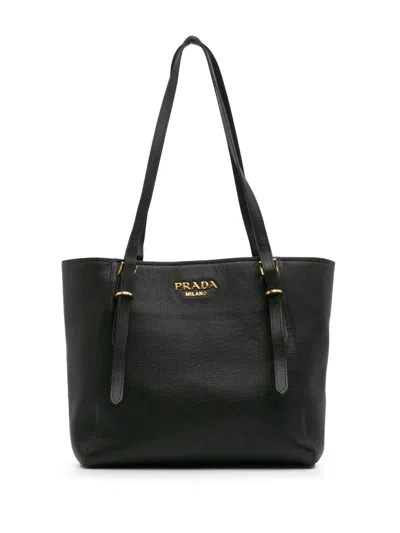 Pre-owned Prada 2000-2013 Vitello Grain Open Tote Bag