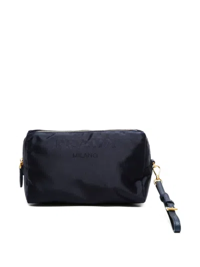 Pre-owned Prada 2000-2015 Logo-detail Pouch In Black