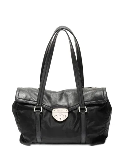 Pre-owned Prada 2000-2015 Logo-detail Shoulder Bag In Black