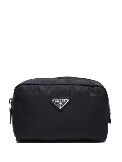 Pre-owned Prada 2000-2015 Nylon Pouch In Black