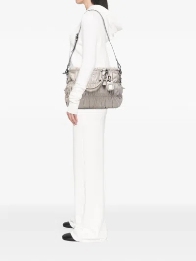 Pre-owned Prada 2000-2017 Nappa Gaufre Satchel In Brown