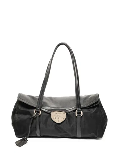Pre-owned Prada 2000-2020 Flap Tote Bag In Black