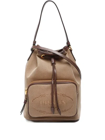 Pre-owned Prada 2000-2020 Logo-jacquard Shoulder Bag